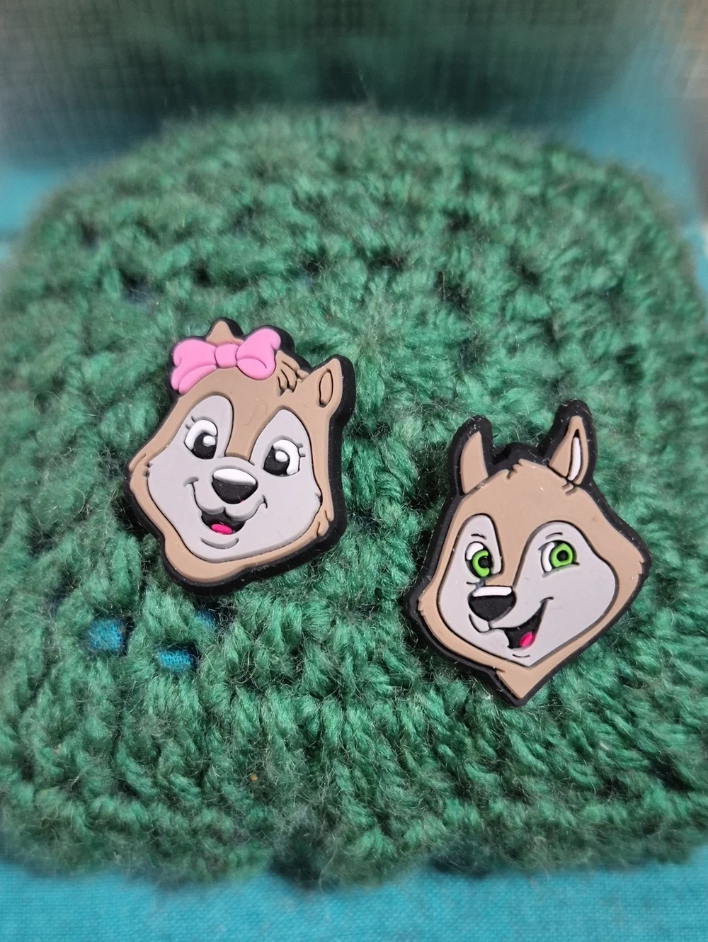 Great Wolf Lodge Character Shoe Charms featuring Wiley Wolf and Violet Wolf